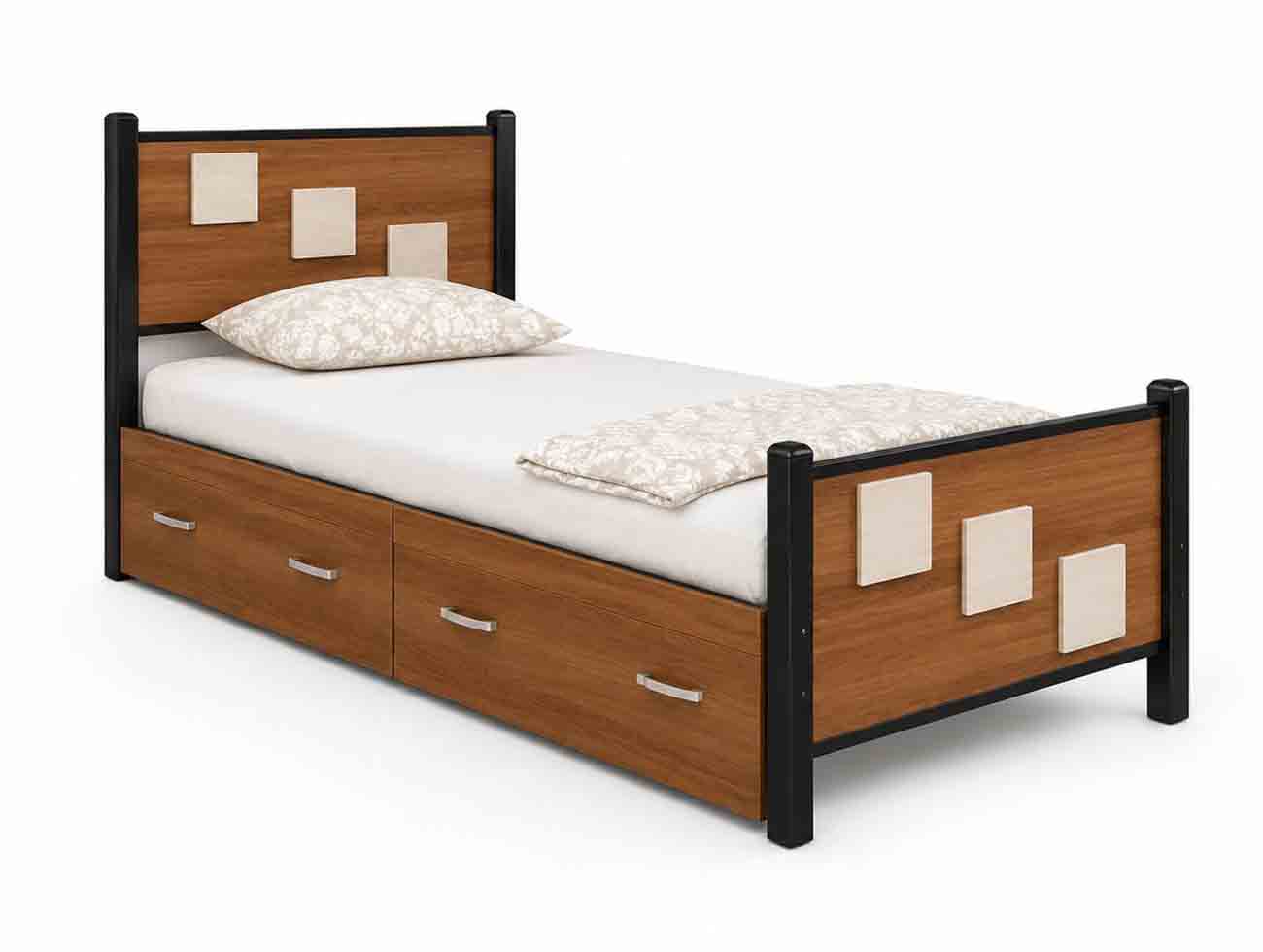 تخت تک نفره فلزی مربعی T142